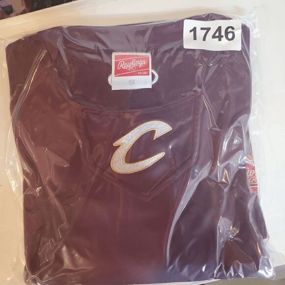 Cleveland Cavaliers Shirt Mens Small Maroon Rawlings Long Sleeve Active Warm-up - Picture 9 of 9